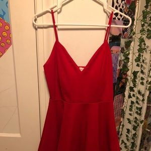 Flowy, red dress